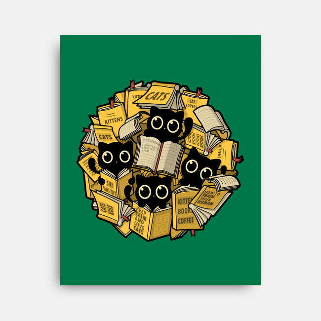 Books And Kittens-None-Stretched-Canvas-erion_designs