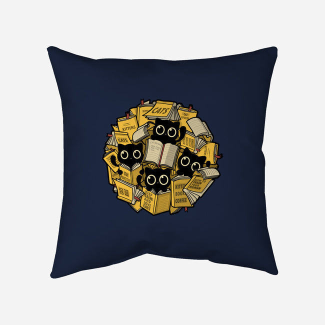 Books And Kittens-None-Removable Cover w Insert-Throw Pillow-erion_designs