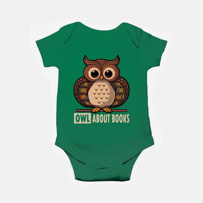 OWL About Books-Baby-Basic-Onesie-erion_designs