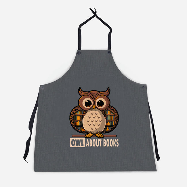 OWL About Books-Unisex-Kitchen-Apron-erion_designs