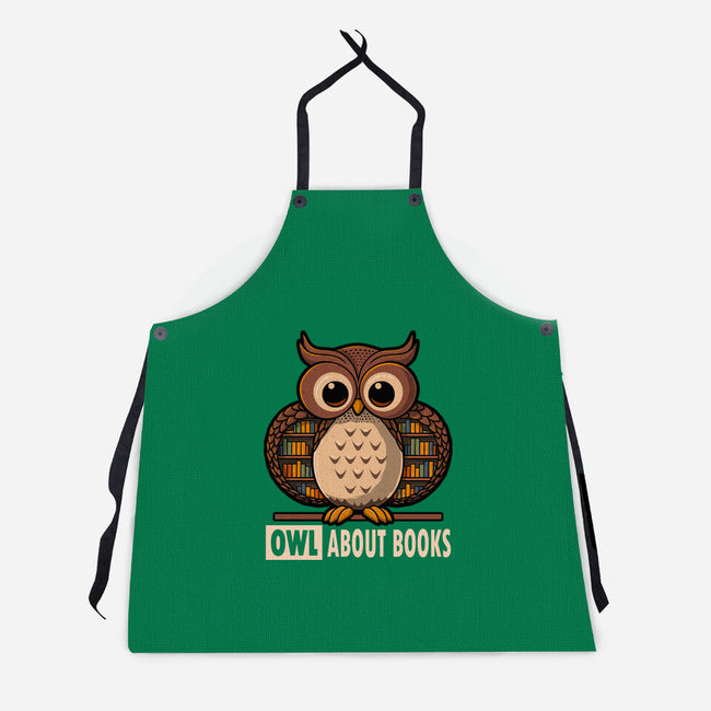 OWL About Books-Unisex-Kitchen-Apron-erion_designs