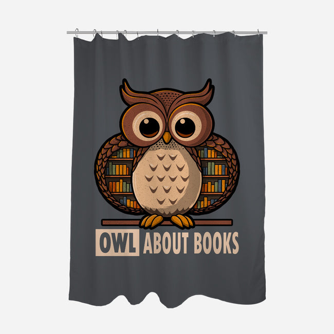 OWL About Books-None-Polyester-Shower Curtain-erion_designs