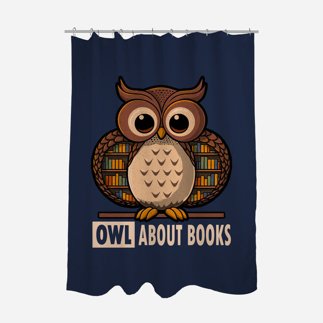 OWL About Books-None-Polyester-Shower Curtain-erion_designs