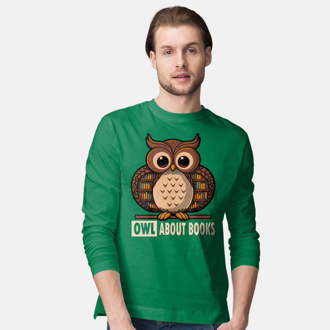 OWL About Books-Mens-Long Sleeved-Tee-erion_designs