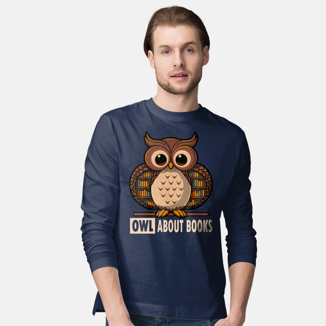 OWL About Books-Mens-Long Sleeved-Tee-erion_designs