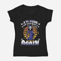 I'm Here Again For Your Plants-Womens-V-Neck-Tee-demonigote