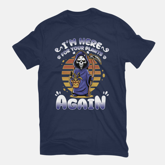 I'm Here Again For Your Plants-Womens-Fitted-Tee-demonigote