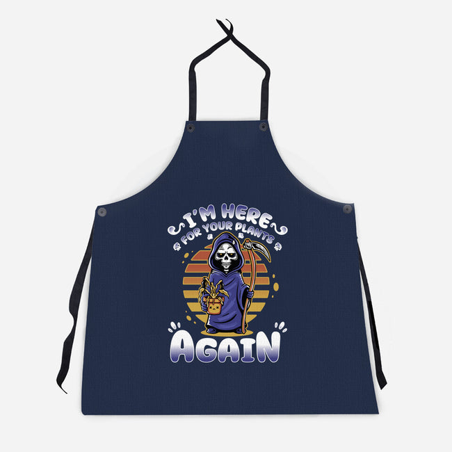 I'm Here Again For Your Plants-Unisex-Kitchen-Apron-demonigote