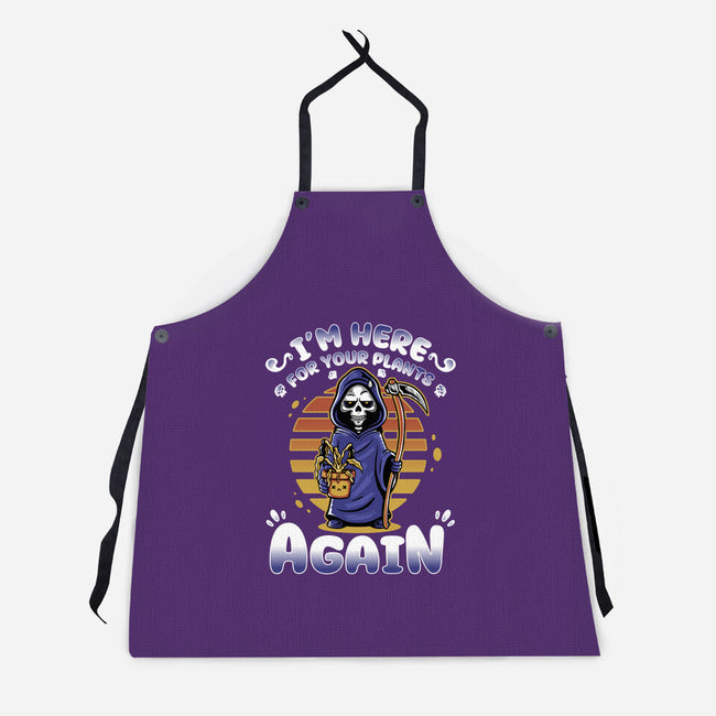 I'm Here Again For Your Plants-Unisex-Kitchen-Apron-demonigote