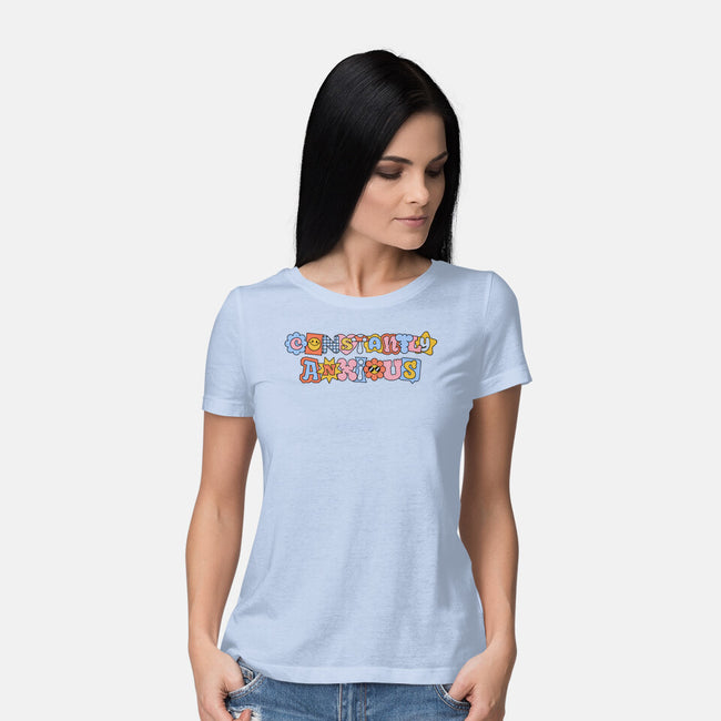 Constantly Anxious-Womens-Basic-Tee-eduely