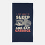 I Just Want To Sleep And Eat Garbage-None-Beach-Towel-koalastudio