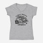 Fauxcaster-Womens-V-Neck-Tee-Wheels