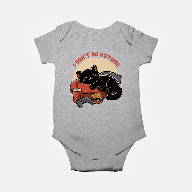 Lazy Gamer Cat-Baby-Basic-Onesie-Studio Mootant