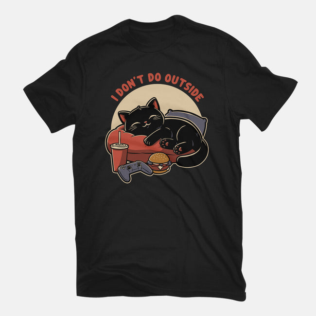 Lazy Gamer Cat-Mens-Basic-Tee-Studio Mootant