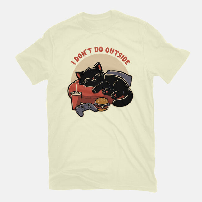 Lazy Gamer Cat-Mens-Basic-Tee-Studio Mootant