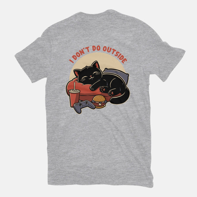 Lazy Gamer Cat-Womens-Basic-Tee-Studio Mootant