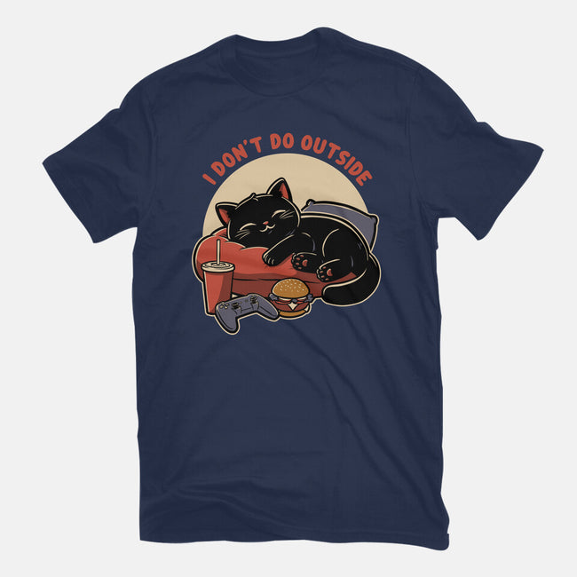 Lazy Gamer Cat-Mens-Basic-Tee-Studio Mootant