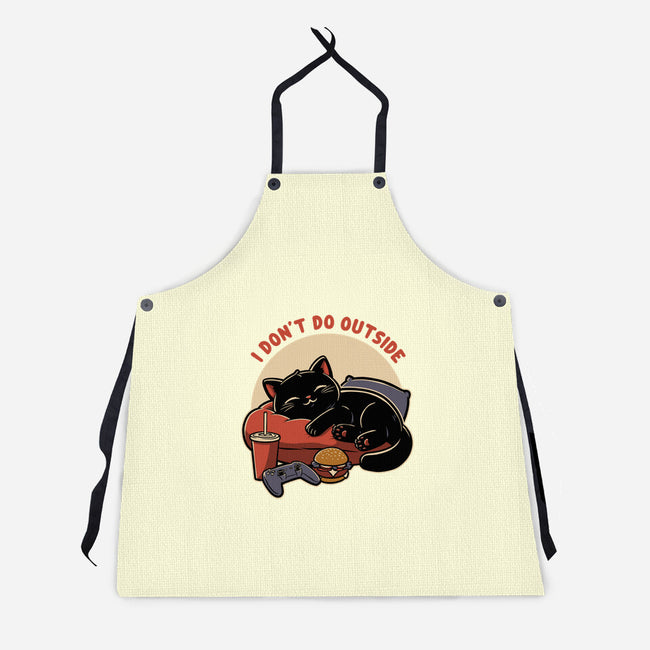 Lazy Gamer Cat-Unisex-Kitchen-Apron-Studio Mootant