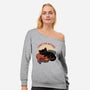 Lazy Gamer Cat-Womens-Off Shoulder-Sweatshirt-Studio Mootant