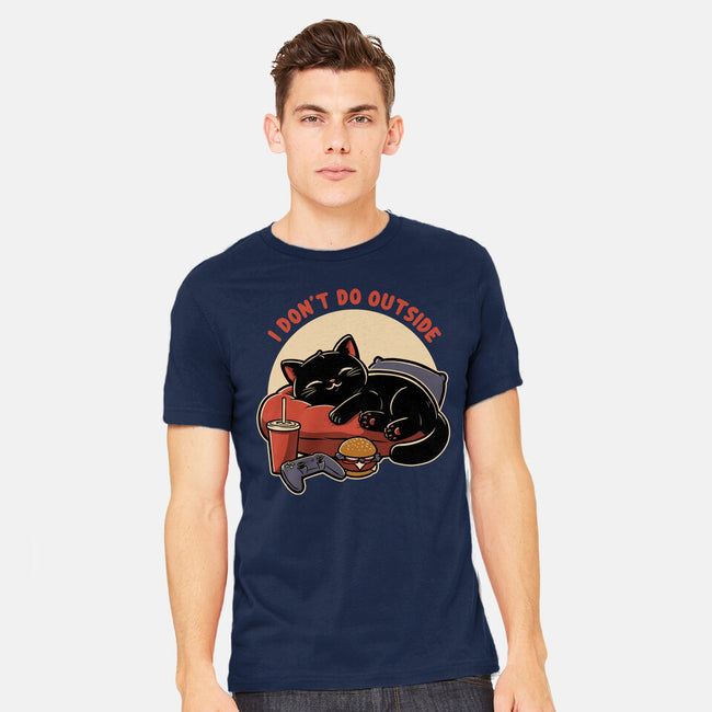 Lazy Gamer Cat-Mens-Heavyweight-Tee-Studio Mootant