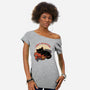 Lazy Gamer Cat-Womens-Off Shoulder-Tee-Studio Mootant