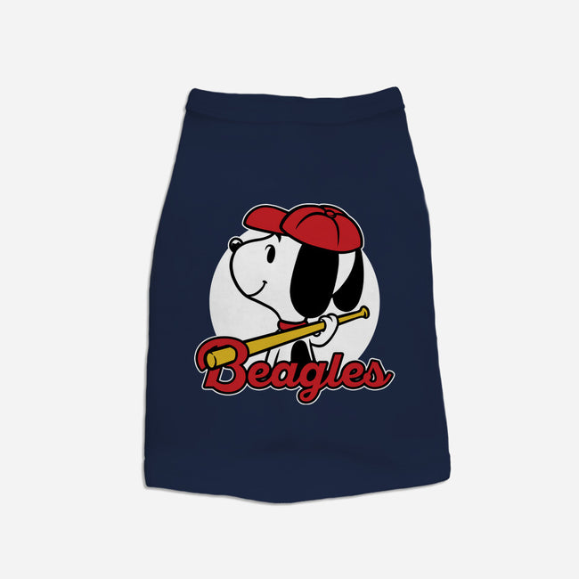 Comic Beagle Baseball-Dog-Basic-Pet Tank-Studio Mootant