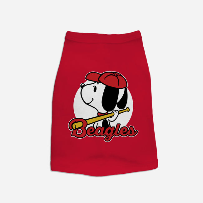 Comic Beagle Baseball-Dog-Basic-Pet Tank-Studio Mootant