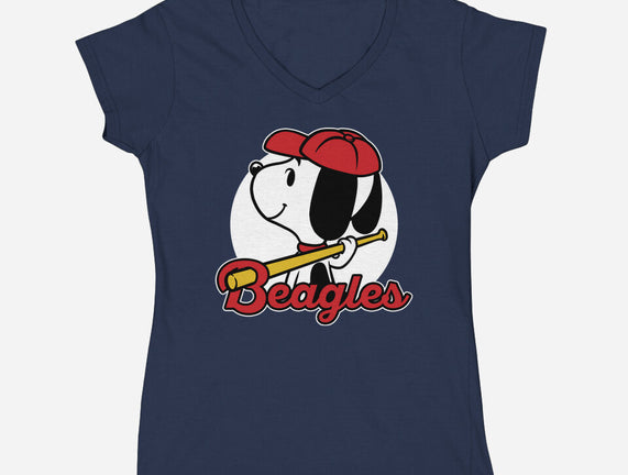 Comic Beagle Baseball