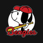 Comic Beagle Baseball-Womens-V-Neck-Tee-Studio Mootant