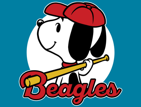 Comic Beagle Baseball