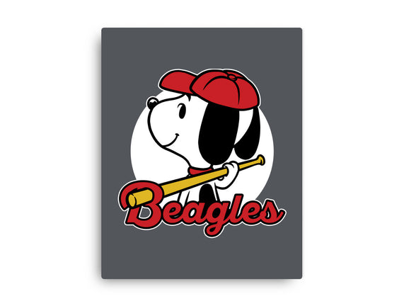 Comic Beagle Baseball