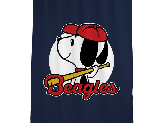 Comic Beagle Baseball