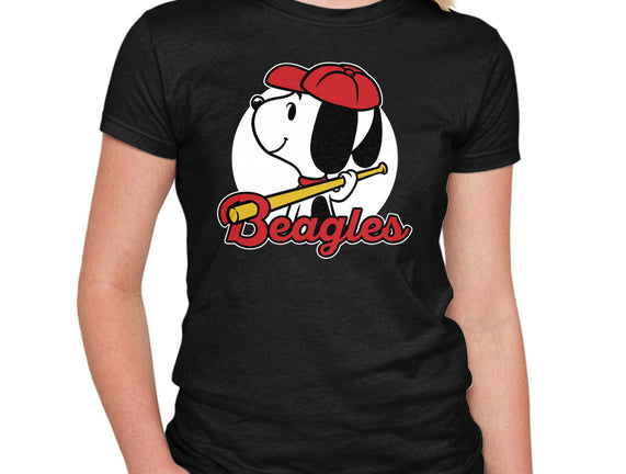 Comic Beagle Baseball