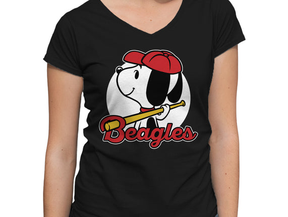 Comic Beagle Baseball