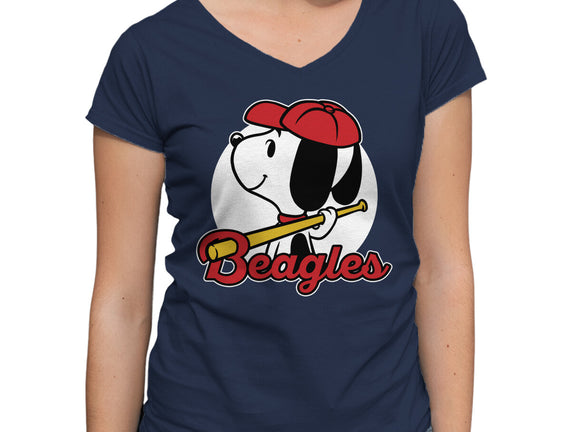 Comic Beagle Baseball