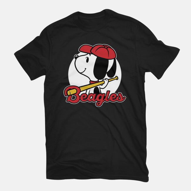 Comic Beagle Baseball-Mens-Basic-Tee-Studio Mootant