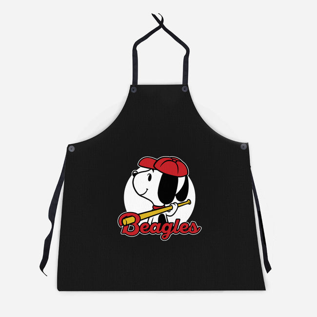 Comic Beagle Baseball-Unisex-Kitchen-Apron-Studio Mootant