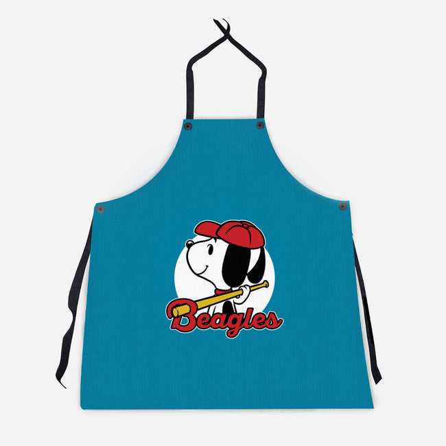 Comic Beagle Baseball-Unisex-Kitchen-Apron-Studio Mootant