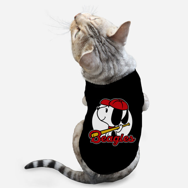 Comic Beagle Baseball-Cat-Basic-Pet Tank-Studio Mootant