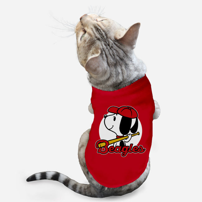 Comic Beagle Baseball-Cat-Basic-Pet Tank-Studio Mootant