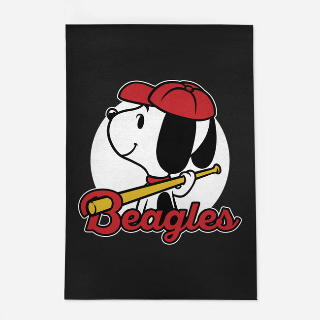 Comic Beagle Baseball-None-Indoor-Rug-Studio Mootant