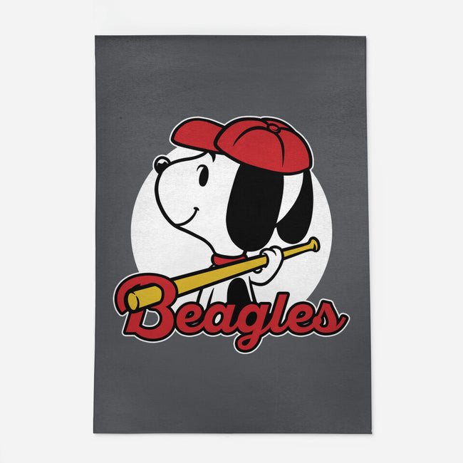 Comic Beagle Baseball-None-Indoor-Rug-Studio Mootant