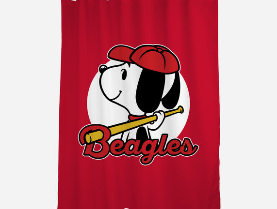 Comic Beagle Baseball