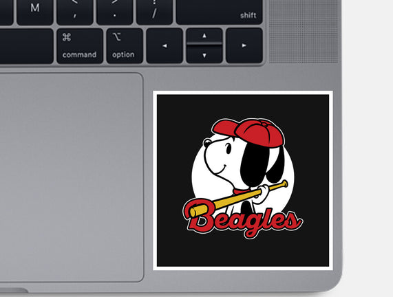 Comic Beagle Baseball