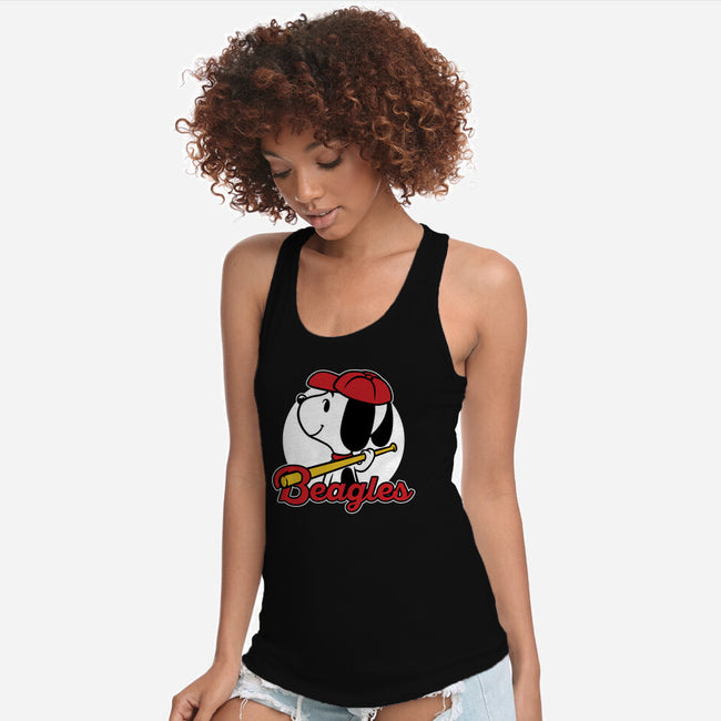 Comic Beagle Baseball-Womens-Racerback-Tank-Studio Mootant