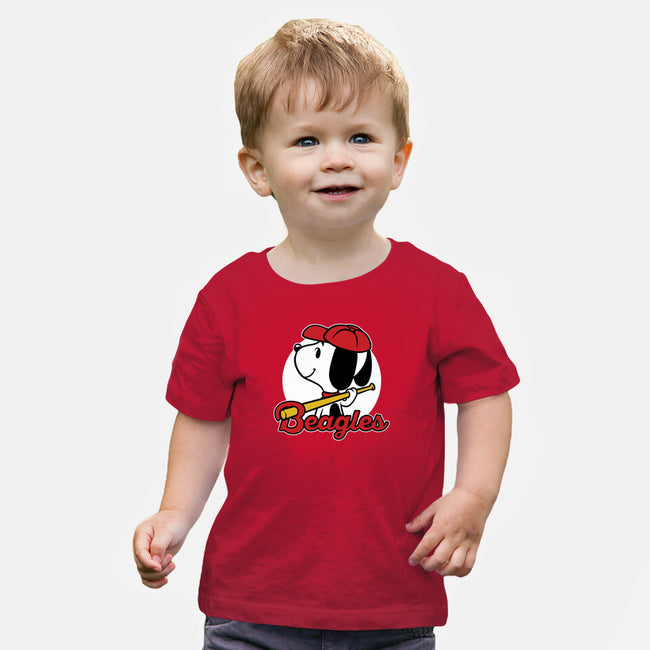 Comic Beagle Baseball-Baby-Basic-Tee-Studio Mootant