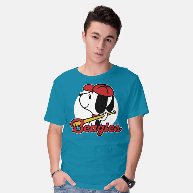 Comic Beagle Baseball-Mens-Basic-Tee-Studio Mootant