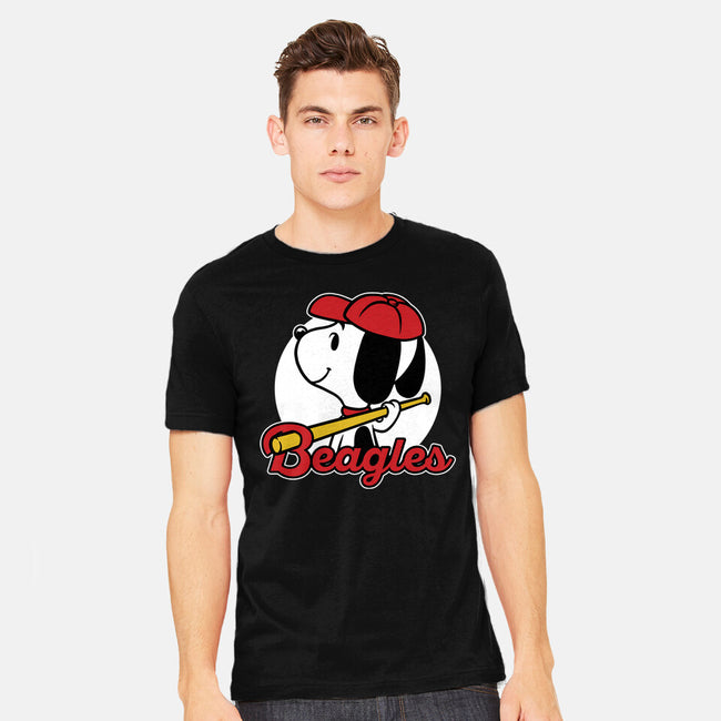 Comic Beagle Baseball-Mens-Heavyweight-Tee-Studio Mootant