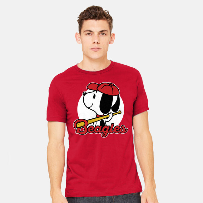 Comic Beagle Baseball-Mens-Heavyweight-Tee-Studio Mootant