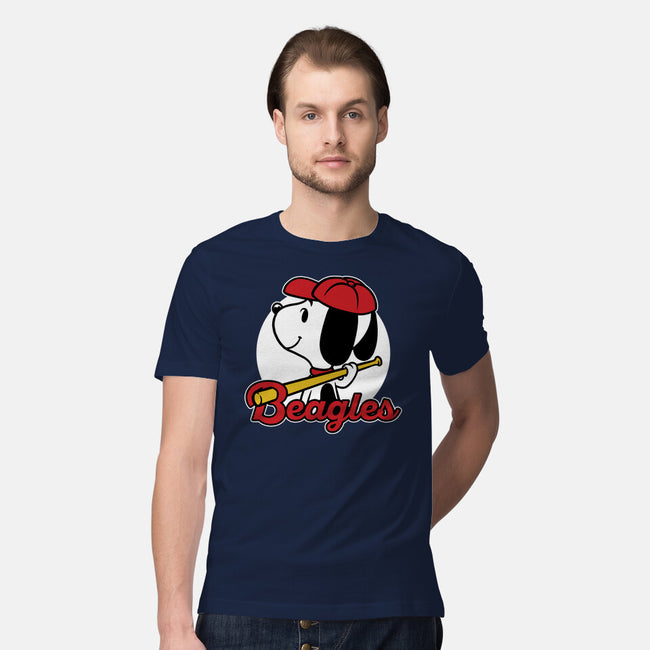 Comic Beagle Baseball-Mens-Premium-Tee-Studio Mootant